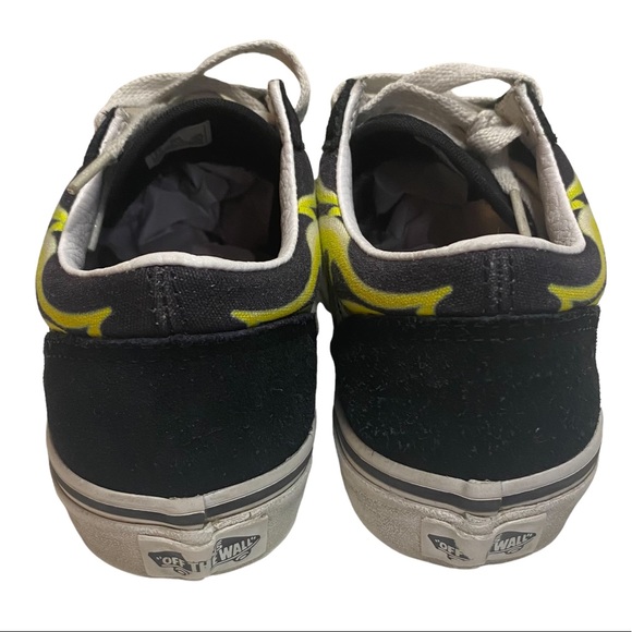 Vans Old Skool Flame Sneakers Kids Size Slime Green - Picture 4 of 7